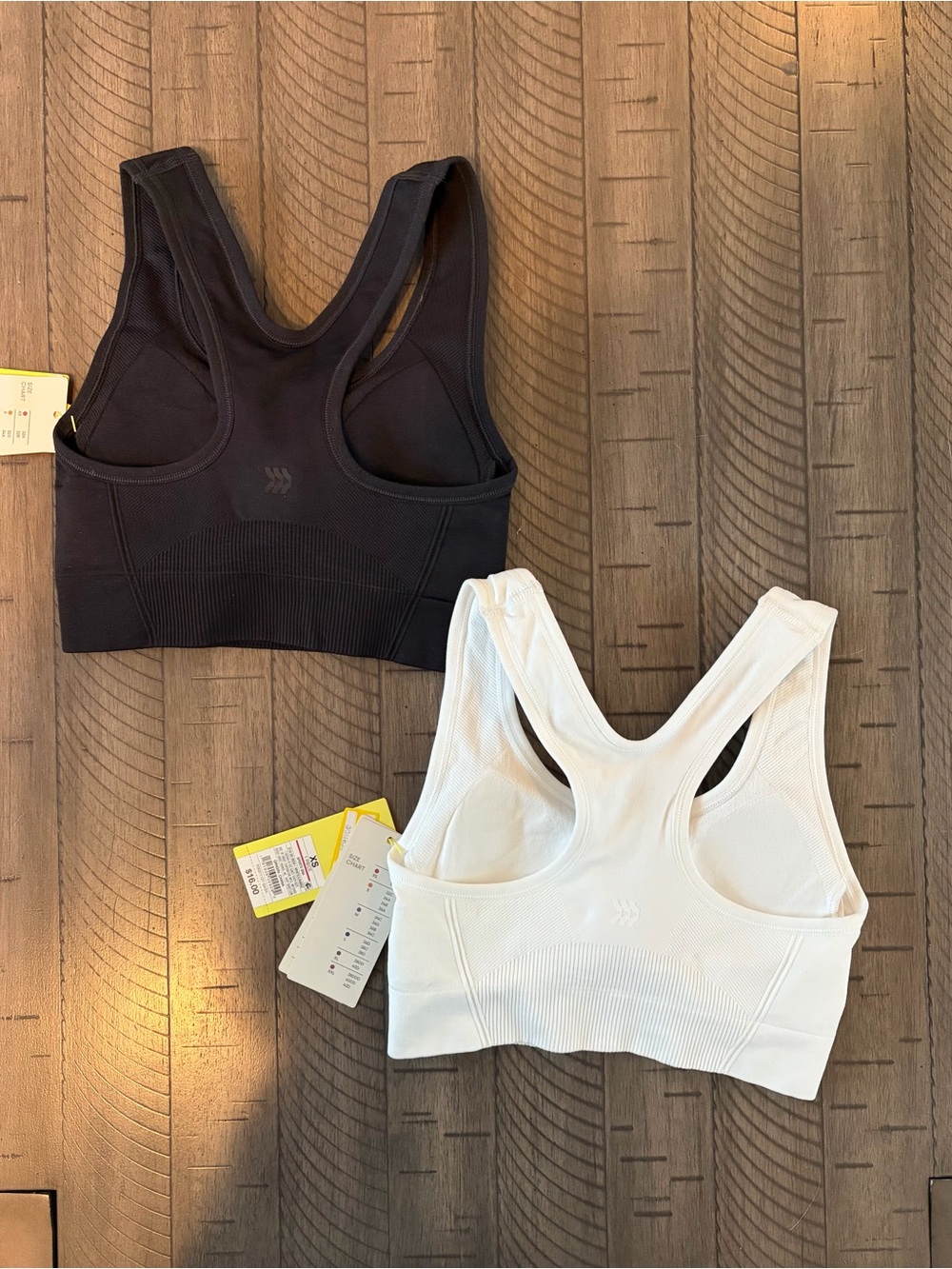 all in motion Black & White Racerback Seamless Sports Bras - Picture 2 of 5